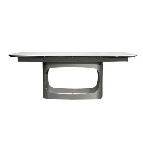 MESA DE COMEDOR EXT BASALTO GRIS BLANCO  -1-